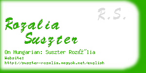 rozalia suszter business card